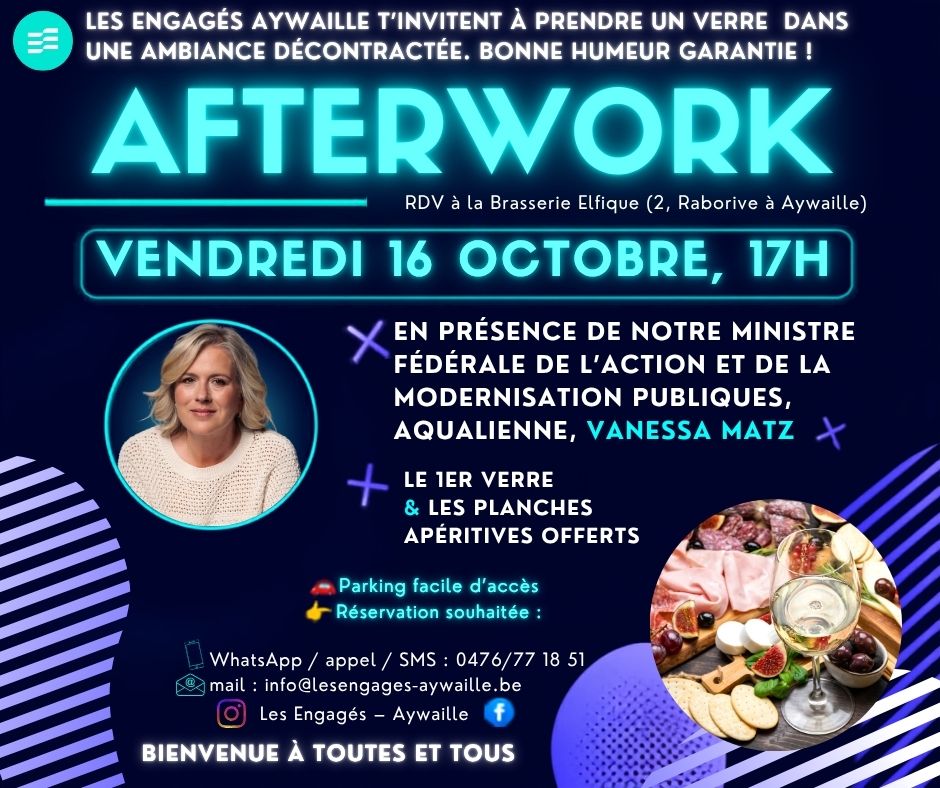 Afterwork Les Engagés Aywaille 16 Octobre 2026